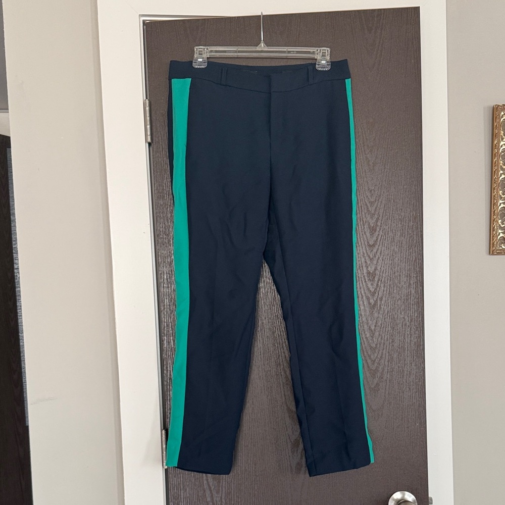 Banana Republic Cropped Pants with Green Stripes